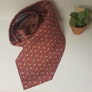 Vineyard Vines Football Tie Goal Posts Red silk